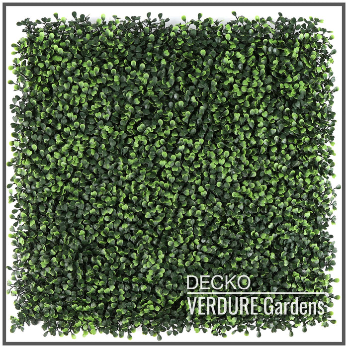 Artificial Plants Green Wall Panel - <b>EVERGREEN</b> - 500x500mm | DECKO VERDURE (0.25 m<sup>2</sup> panel)