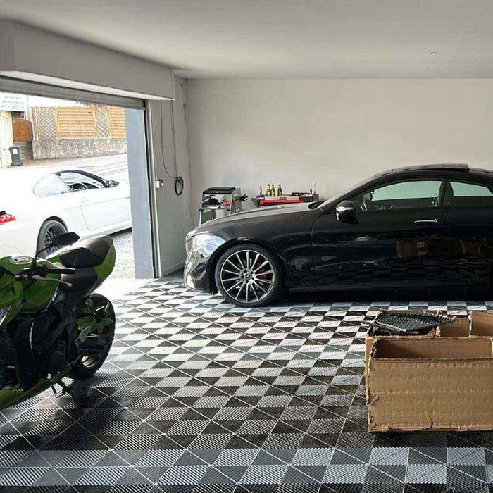 Garage Tile - Interlocking Polypropylene Flooring | DECKO <b>DURANTE</b> (400x400x18mm) - <b>Select Colour</b> - Price per box of 30
