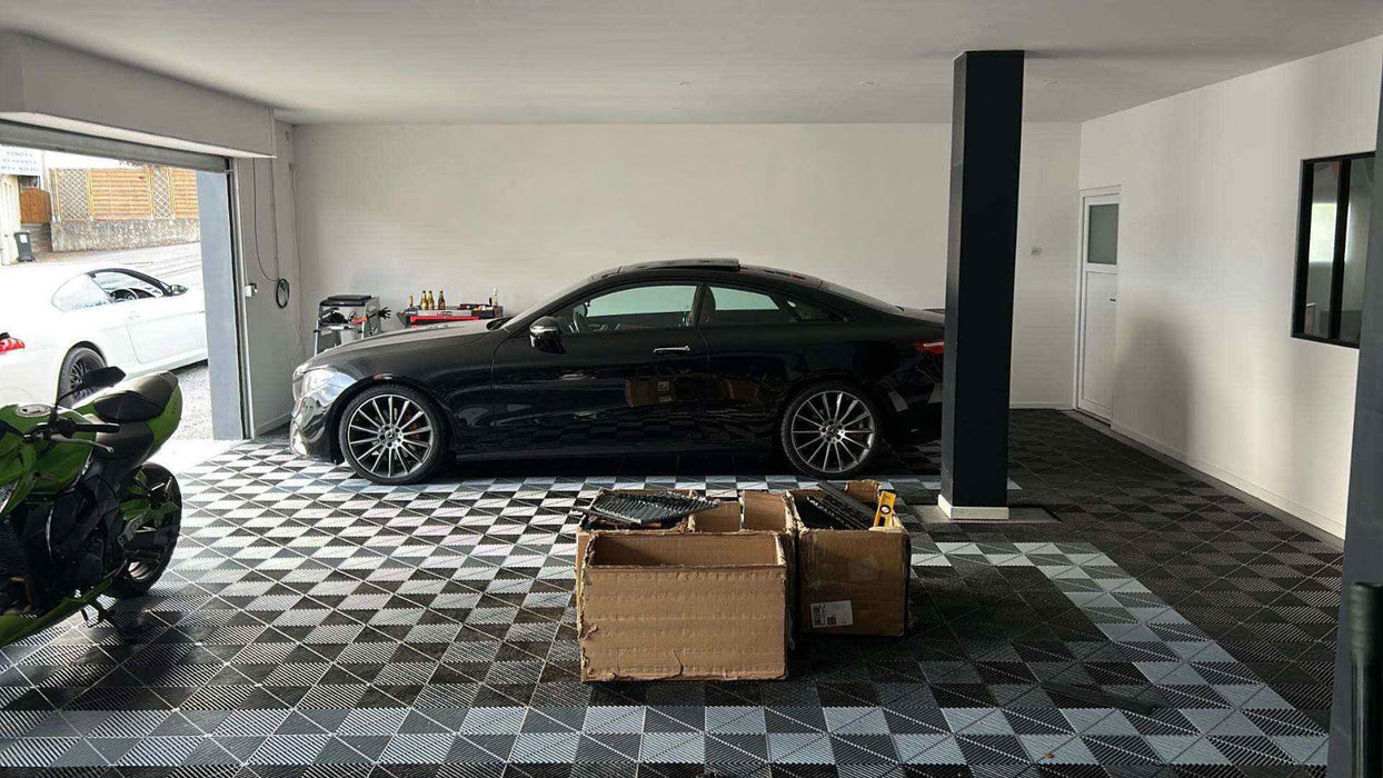 Garage Tile <b>Corner</b> for Interlocking Polypropylene Flooring | DECKO <b>DURANTE</b> (60x60x18 mm)
