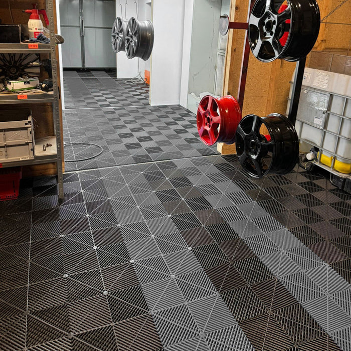 <b>Garage Tile Samples</b> - Interlocking Polypropylene Flooring - Build your Own Selection | DECKO - Fully Refundable (up to 6 items) with FREE Delivery and Return