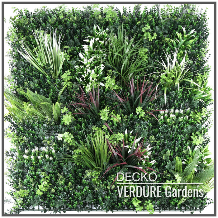 Artificial Plants Green Wall Panel - <b>AMAZONIA</b> - 1000x1000mm | DECKO VERDURE (1 m<sup>2</sup> panel)