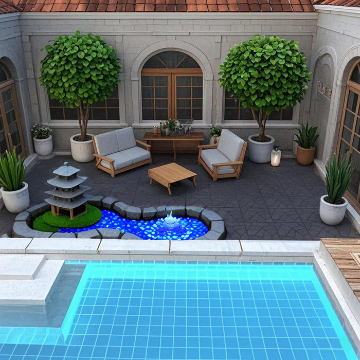 Deck Tiles - <b>GREYSTONE</b> - Interlocking PP Flooring, with Recycled Premium Polypropylene | DECKO Lite (304x304x20 mm tile)