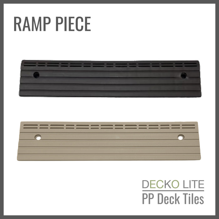 Ramp Edges for DECKO Lite PP Deck Tiles - <b>Choose Colour</b> - Premium, 100% Recycled Polypropylene (One Piece)