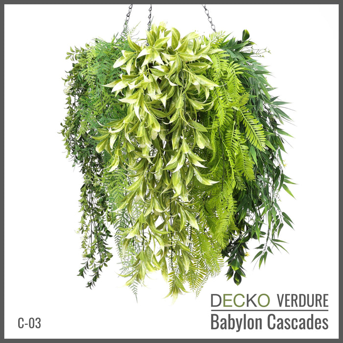 Artificial Hanging Plants - <b>TROPICANA</b> Collection (6 different plants) | DECKO Verdure Babylon Cascades