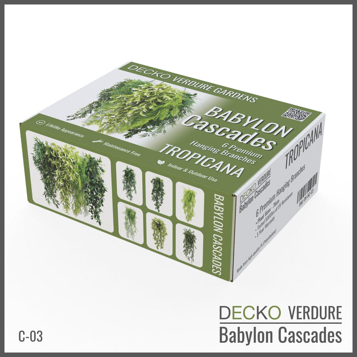Artificial Hanging Plants - <b>TROPICANA</b> Collection (6 different plants) | DECKO Verdure Babylon Cascades
