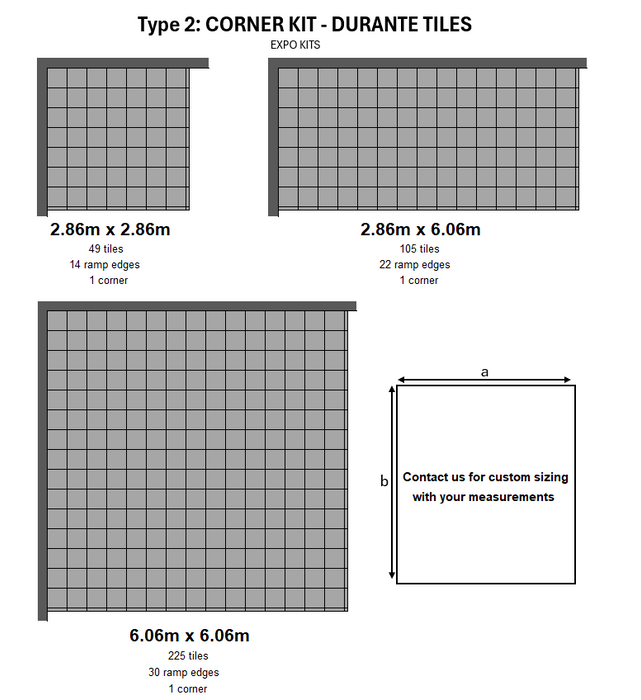 Garage Tile <b>Expo Kits</b> - Interlocking Polypropylene Flooring - | DECKO <b>DURANTE</b>