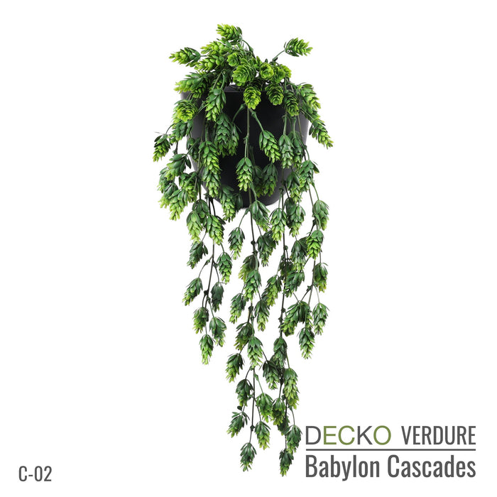 Artificial Hanging Plants - <b>VIOLA</b> Collection (6 different plants) | DECKO Verdure Babylon Cascades