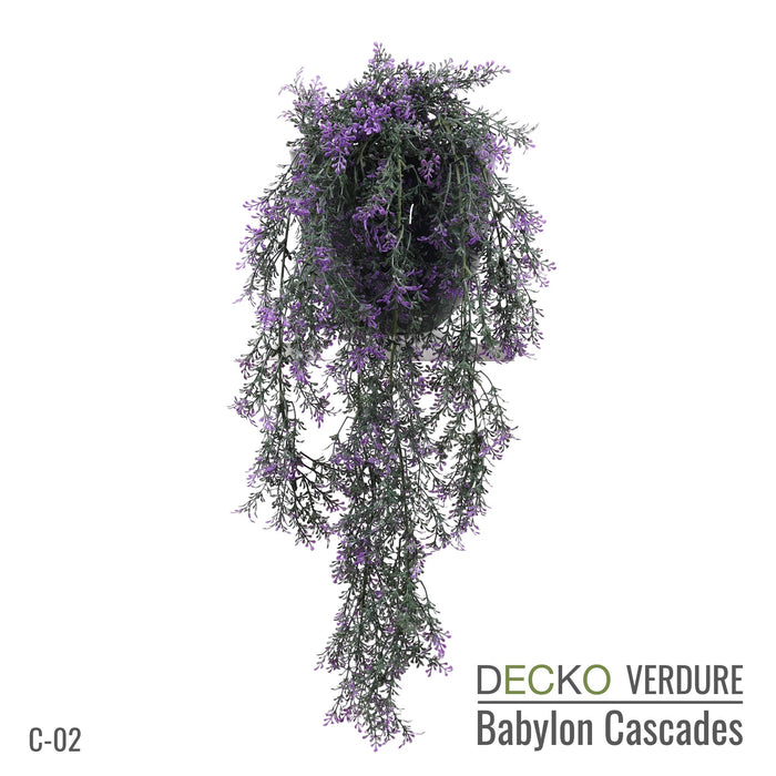 Artificial Hanging Plants - <b>VIOLA</b> Collection (6 different plants) | DECKO Verdure Babylon Cascades