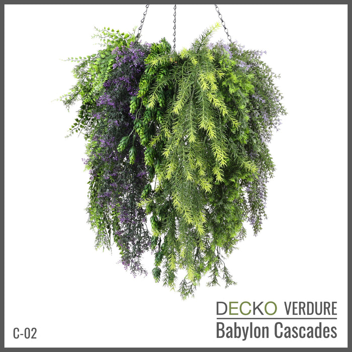 Artificial Hanging Plants - <b>VIOLA</b> Collection (6 different plants) | DECKO Verdure Babylon Cascades