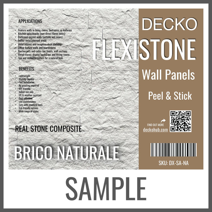 Flexible 3D Stone Wall Panel <b>Samples</b> | DECKO Flexistone - Free Shipping