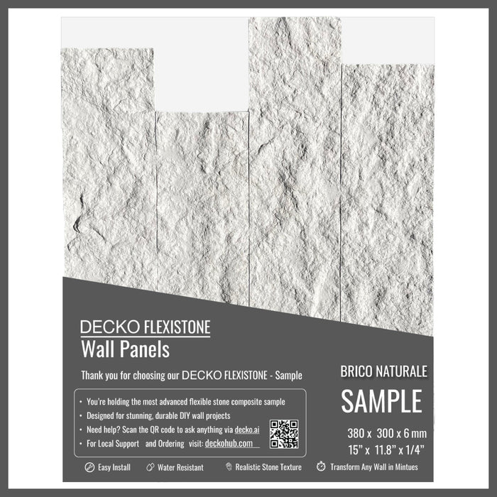 Flexible 3D Stone Wall Panel <b>Samples</b> | DECKO Flexistone - Free Shipping