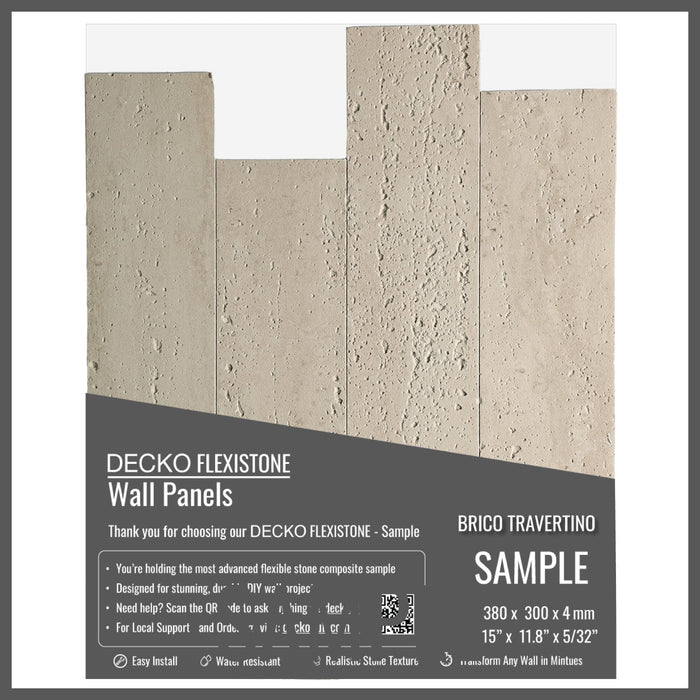 Flexible 3D Stone Wall Panel <b>Samples</b> | DECKO Flexistone - Free Shipping