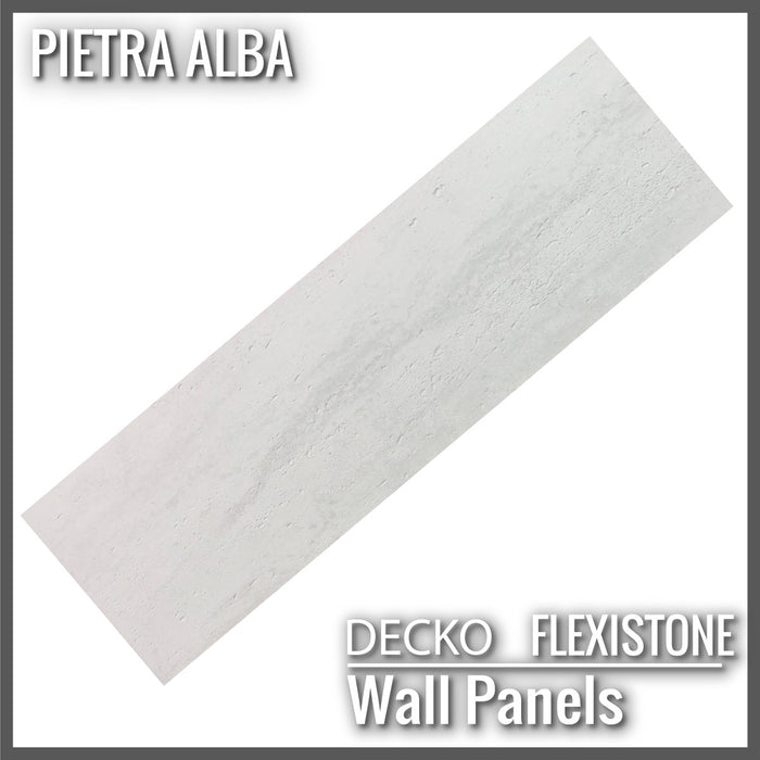 Flexible 3D Stone Wall Panels - <b>PIETRA ALBA</b> - Box of 16 panels (900x300mm) <b>4.32m<sup>2</sup></b> coverage | DECKO Flexistone