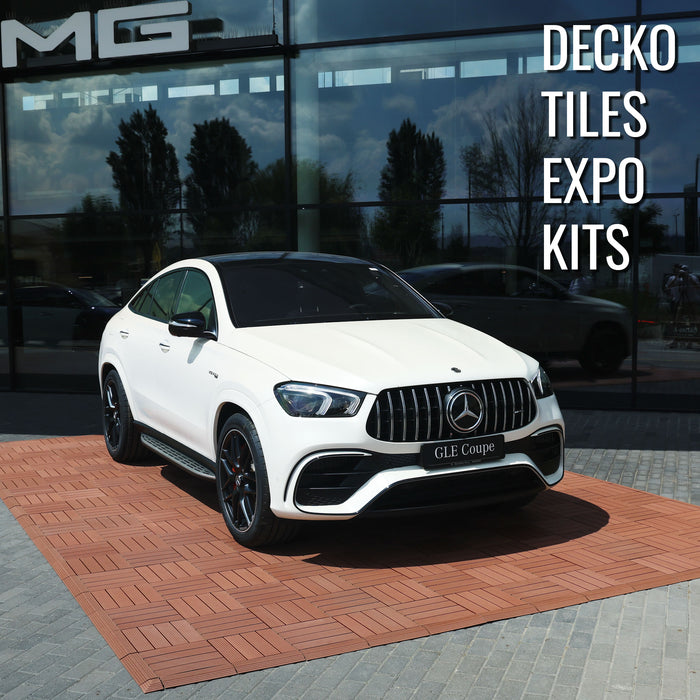 <b>Deck Tiles Expo Kits</b> - Premium WPC Interlocking - | DECKO - Choose from standard sizes or create a custom-sized order tailored to your needs!
