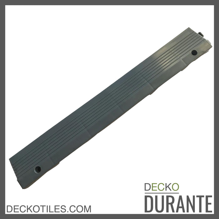 Garage Tile <b>Ramp Edge</b> for Interlocking Polypropylene Flooring | DECKO <b>DURANTE</b> (400x60x 18mm)