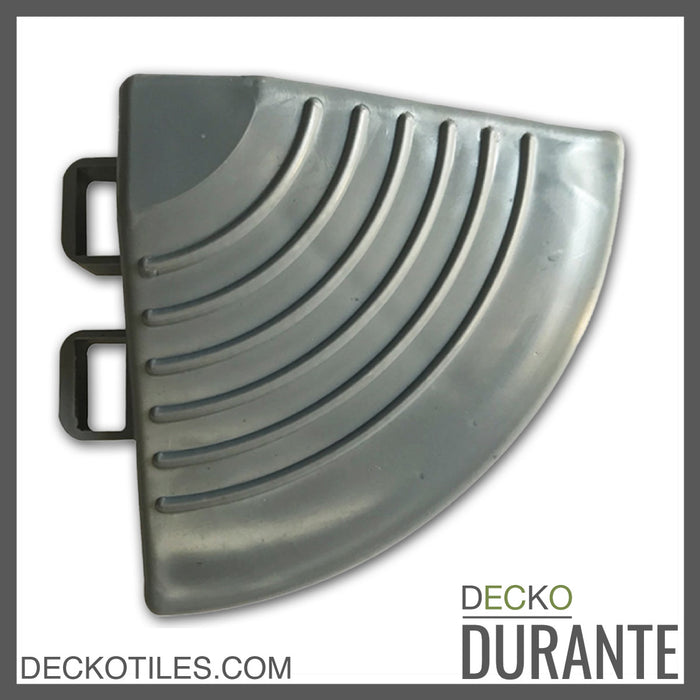 Garage Tile <b>Corner</b> for Interlocking Polypropylene Flooring | DECKO <b>DURANTE</b> (60x60x18 mm)
