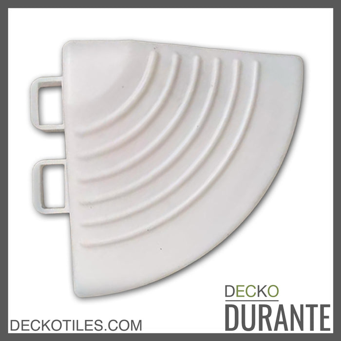 Garage Tile <b>Corner</b> for Interlocking Polypropylene Flooring | DECKO <b>DURANTE</b> (60x60x18 mm)
