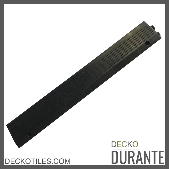 Garage Tile <b>Ramp Edge</b> for Interlocking Polypropylene Flooring | DECKO <b>DURANTE</b> (400x60x 18mm)