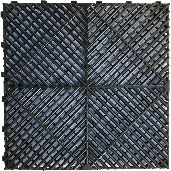 Garage Tile - Interlocking Polypropylene Flooring | DECKO <b>DURANTE</b> (400x400x18mm) - <b>Select Color</b>