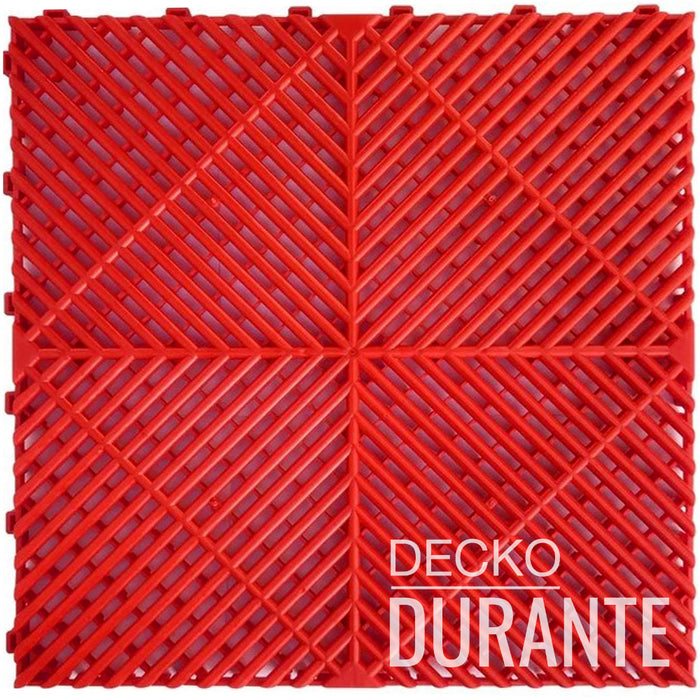 Garage Tile - Interlocking Polypropylene Flooring | DECKO <b>DURANTE</b> (400x400x18mm) - <b>Select Color</b>