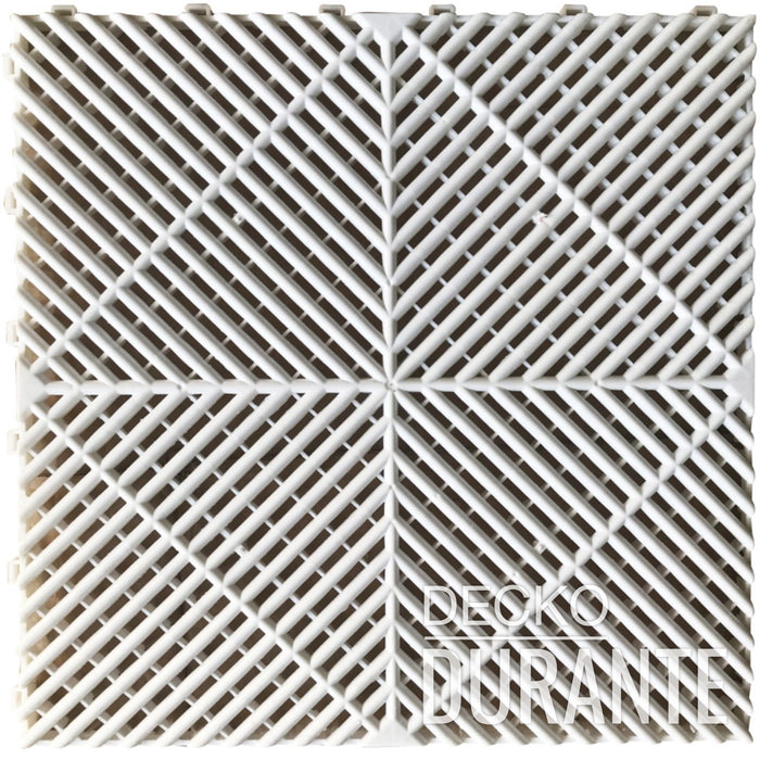 Garage Tile - Interlocking Polypropylene Flooring | DECKO <b>DURANTE</b> (400x400x18mm) - <b>Select Color</b>