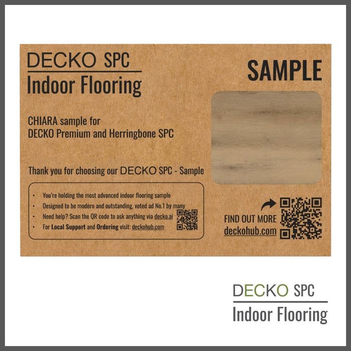 DECKO SPC Flooring - <b>CHIARA Colour Sample </b> - with Free Delivery