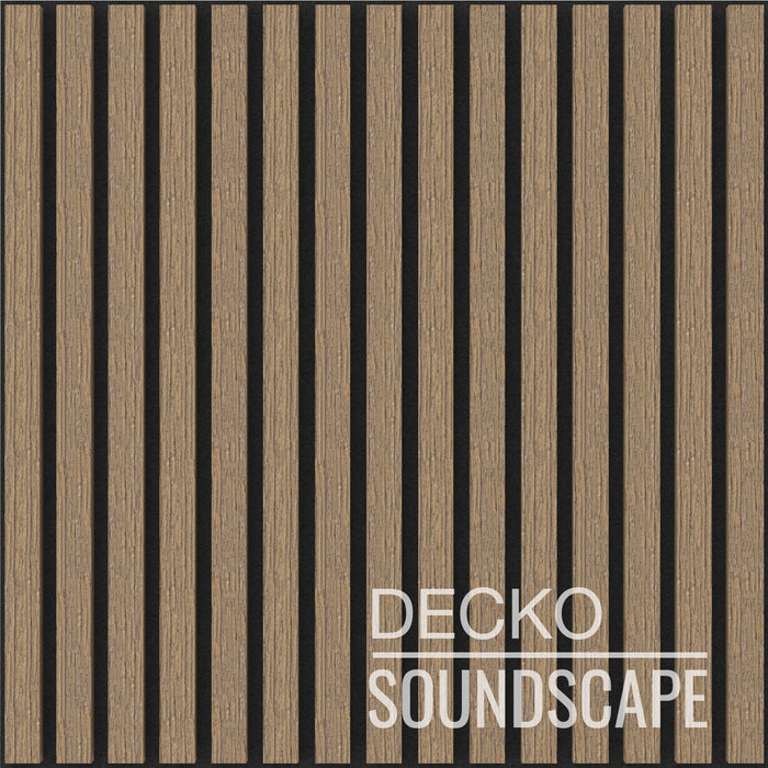Acoustic Sound Dampening Wall Panels - <b>OAK Square</b> - box of 5 panels (600x600mm) <b>1.8 m<sup>2</sup></b> coverage | DECKO SOUNDSCAPE