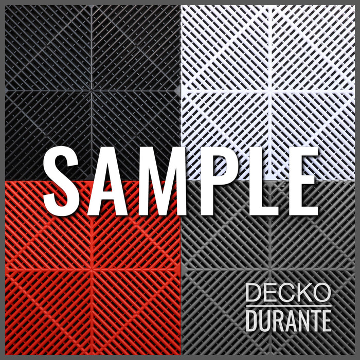 <b>Garage Tile Samples</b> - Interlocking Polypropylene Flooring - Build your Own Selection | DECKO - Fully Refundable (up to 6 items) with FREE Delivery and Return