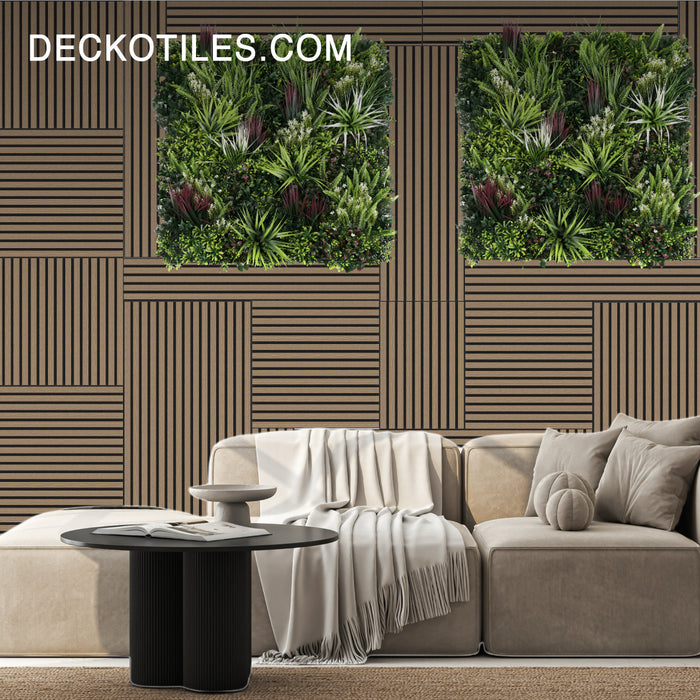 Acoustic Sound Dampening Wall Panels - <b>OAK Square</b> - box of 5 panels (600x600mm) <b>1.8 m<sup>2</sup></b> coverage | DECKO SOUNDSCAPE