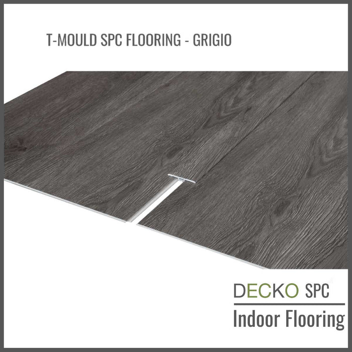 <b>T-Mould Transition Strip</b> - SPC Hybrid Vinyl Plank Flooring - | DECKO - 1220 mm long piece