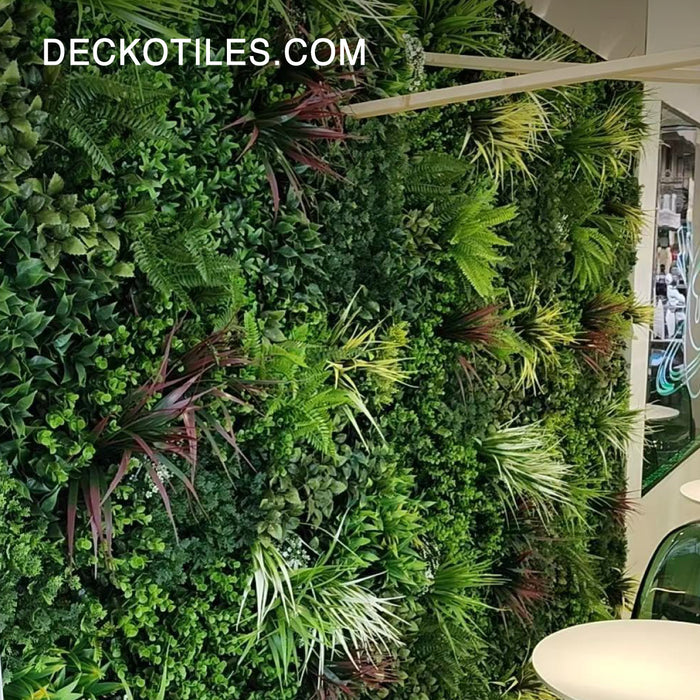 Artificial Plants Green Wall Panel - <b>Build Your Own Sample</b> | DECKO VERDURE (0.25 or 1 m<sup>2</sup> panel) - Refundable with FREE Returns: up to four items*