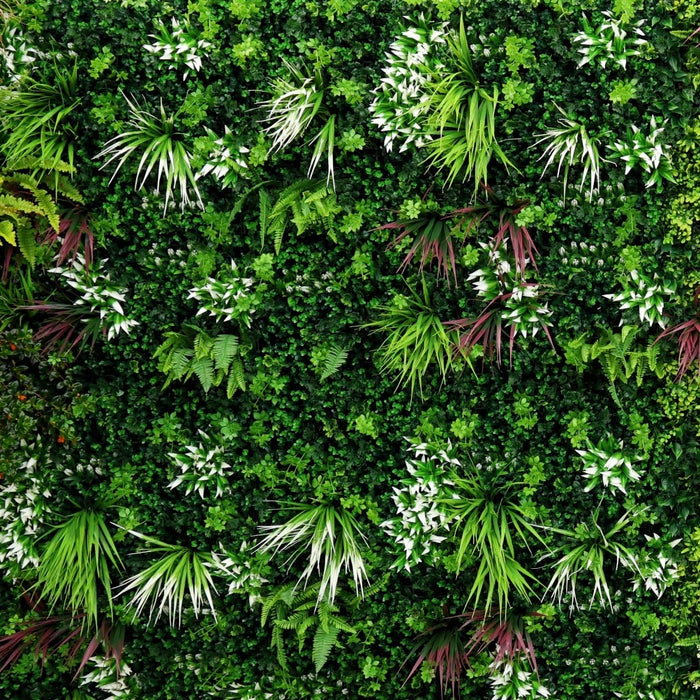 Artificial Plants Green Wall Panel | DECKO VERDURE (0.25 or 1 m<sup>2</sup> panel) <b>(Choose Style)</b>