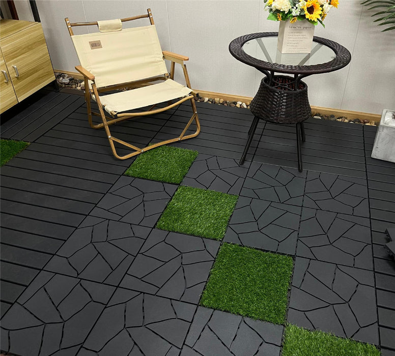 Deck Tiles <b>Corner Ramp Edge</b> for Interlocking PP Flooring | DECKO Lite (60x60x20 mm) - Premium, with Recycled Polypropylene (One Piece)