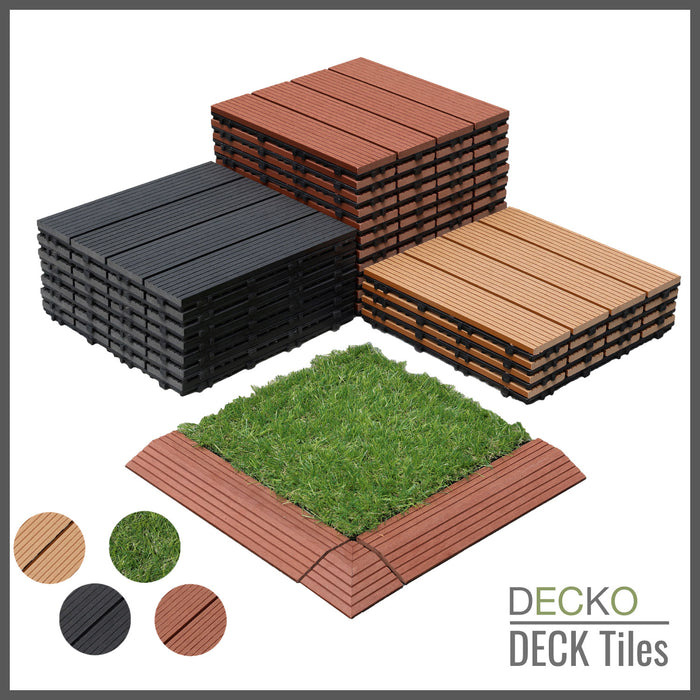 <b>Deck Tiles</b> - Premium WPC Interlocking | DECKO (300x300x20mm) - <b>select colour</b>