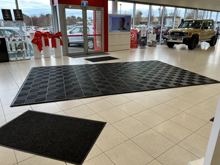 Garage Tile - Interlocking Polypropylene Flooring | DECKO <b>DURANTE</b> (400x400x18mm) - <b>Select Colour</b> - Price per box of 30