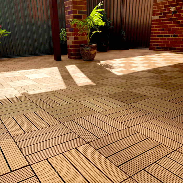 <b>Deck Tiles</b> - Premium WPC Interlocking - Box of 11 tiles = 1m<sup>2</sup> | DECKO