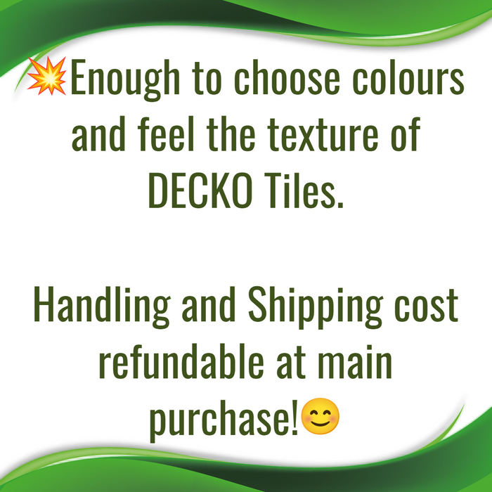 Deck Tile <b>Colour Sample</b> - Premium WPC Interlocking | DECKO - with Free Delivery (5.90 handling fee)