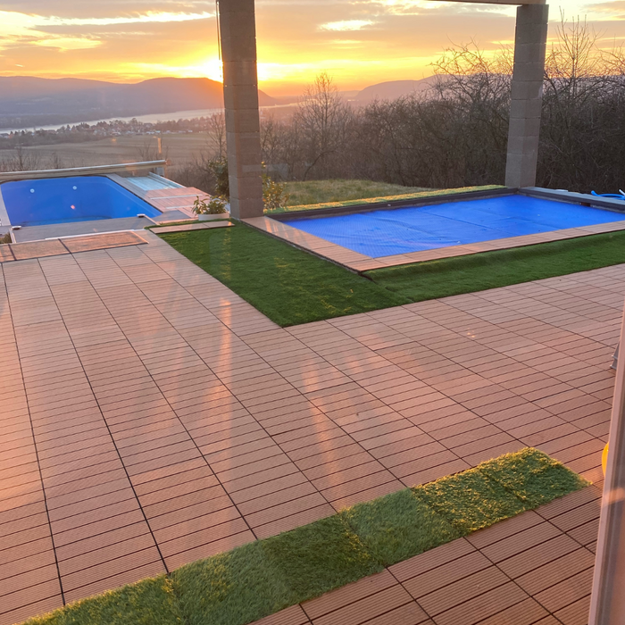 <b>Deck Tiles</b> - Premium WPC Interlocking - Box of 11 tiles = 1m<sup>2</sup> | DECKO