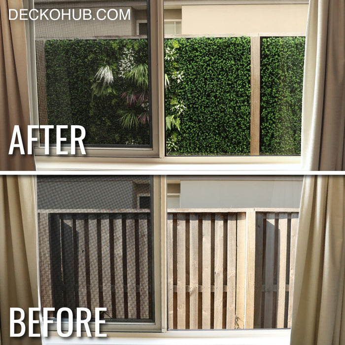 Artificial Plants Green Wall Panel - ARBOREA - Box of 12 panels - 500x500mm | DECKO VERDURE (3 m² /Box)