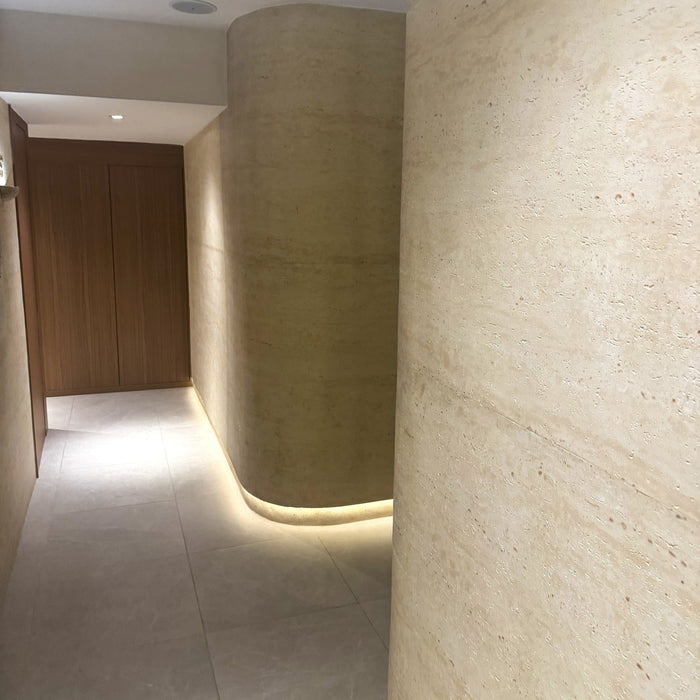 Flexible 3D Stone Wall Panels - <b>PIETRA TRAVERTINO</b> - Box of 16 panels (900x300mm) <b>4.32m<sup>2</sup></b> coverage | DECKO Flexistone