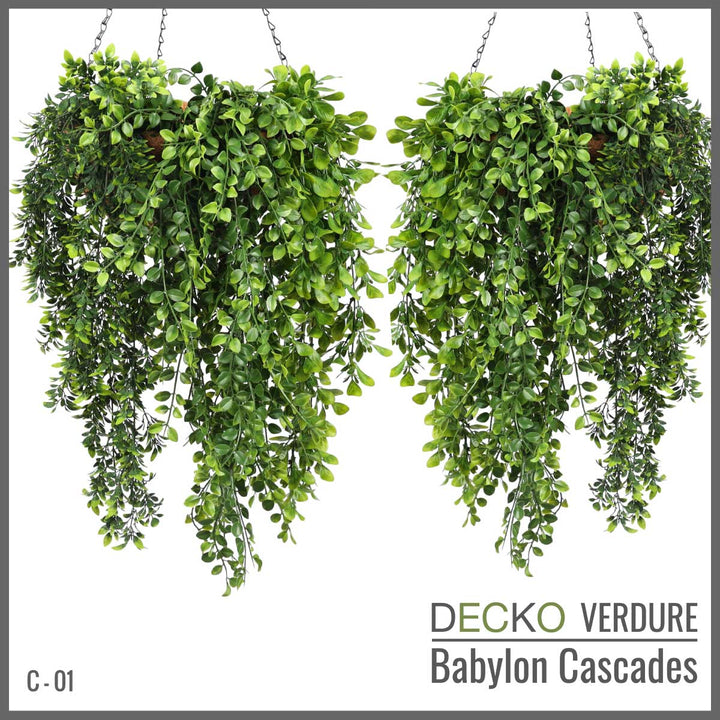 Artificial Hanging Plants - <b>SENNA</b> Collection (2 sets of 3 different plants) | DECKO Verdure Babylon Cascades
