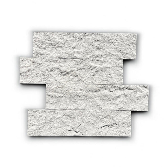 DECKO Flexistone Textured Stone Wall Panels - BRICO NATURALE - Box of 12 Interlocking Peel-and-Stick Panels