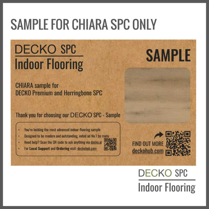DECKO SPC Flooring - <b>CHIARA Colour Sample </b> - with Free Delivery (One per address limit)