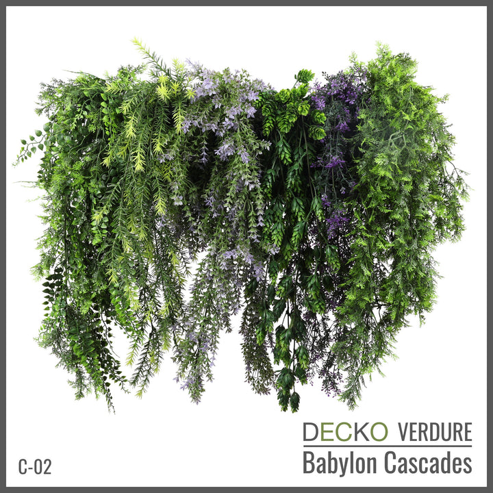 Artificial Hanging Plants - <b>VIOLA</b> Collection (6 different plants) | DECKO Verdure Babylon Cascades