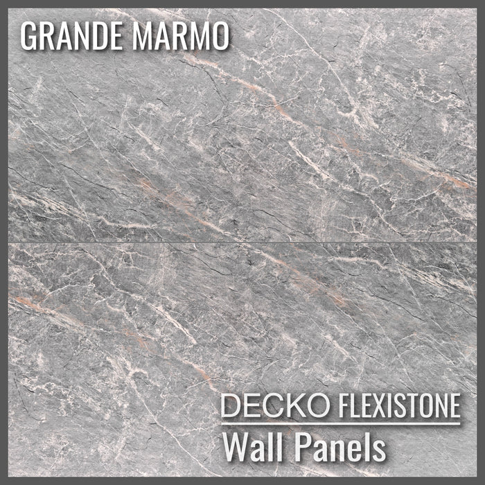 DECKO Flexistone Stone Wall Panels - <b>GRANDE MARMO</b> - Box of 5 1200x600mm Panels