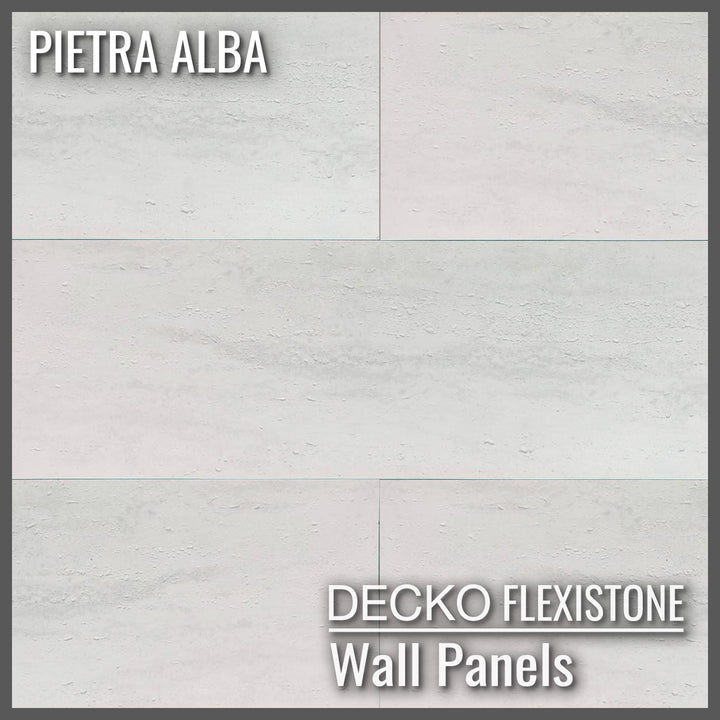 DECKO Flexistone Textured Stone Wall Panels - <b>PIETRA ALBA</b> - Box of 16 panels (900x300mm) <b>4.32sqm</b> coverage