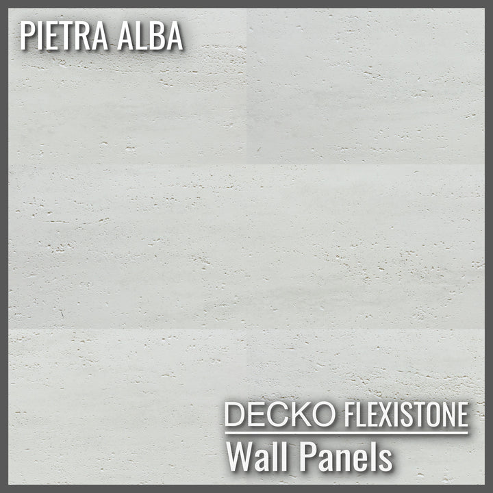 Flexible 3D Stone Wall Panels - <b>PIETRA ALBA</b> - Box of 16 panels (900x300mm) <b>4.32m<sup>2</sup></b> coverage | DECKO Flexistone