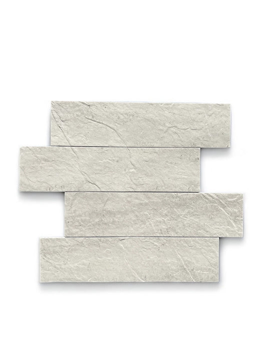 DECKO Flexistone Textured Stone Wall Panels - BRICO OPALE - Box of 12 Interlocking Peel-and-Stick Panels