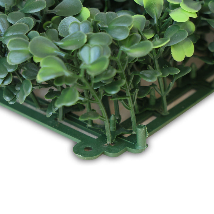 Artificial Plants Green Wall Panel - EVERGREEN - Box of 12 panels - 500x500mm | DECKO VERDURE (3 m² /Box)