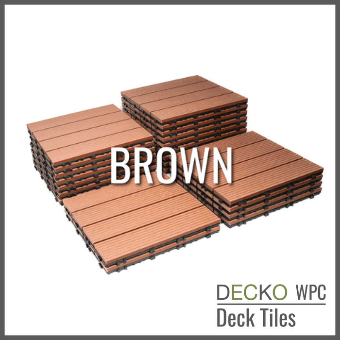 DECKO Premium Tiles - <b>BROWN</b> - 300/300/20 - Price/Tile
